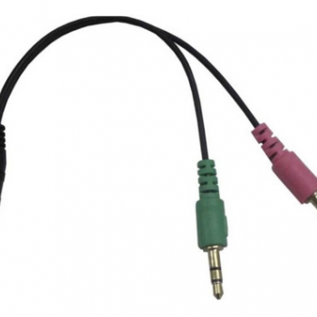 ADAPTADOR PLUG 3.5MM A 2 JACK 3.5MM COMPATIBLE PS4